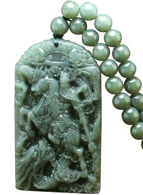 霸气风武财神关二爷挂件玉石吊坠