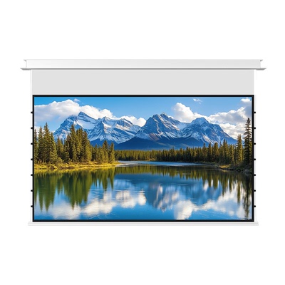 音响款嵌入式天花投影幕布电动