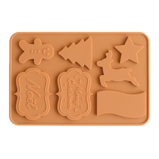 日本cotta正品圣诞节圣诞树姜饼人麋鹿造型巧克力硅胶模具巧克力