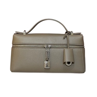 低调静奢李娜同款 LP L23 Extra Bag 盒子包手提包新款帆布拼皮