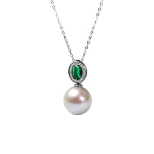 Dara/戴拉925银淡水珍珠吊坠项链13-14mm正圆送女友闺蜜生日礼物