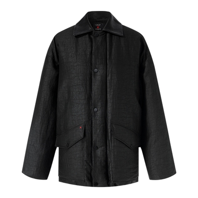 歌莉娅冬季香云纱羽绒服鹅绒外套