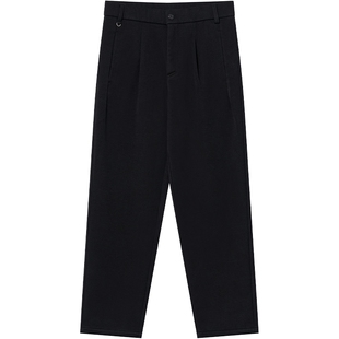 JDV商场同款秋冬新款黑色男士直筒宽松休闲裤子长裤WPL4625