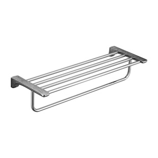 卫生间不锈钢浴巾架打孔浴室毛巾架单杆双杆高端简约卫浴置物套装