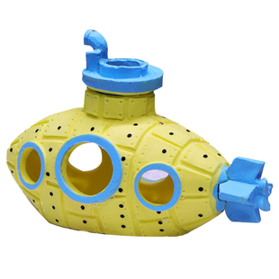 鱼缸躲避屋潜水艇装饰品造景摆件仿真内饰布景鱼虾躲藏洞繁殖罐