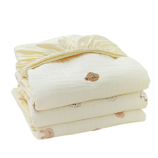 婴儿床床笠纯棉a类幼儿园宝宝专用床单四季通用儿童拼接床罩定制