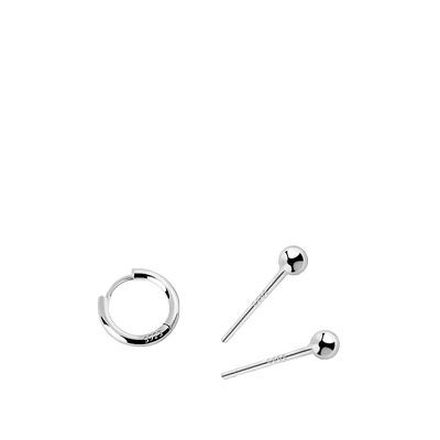 纯银冷淡风养耳洞耳环