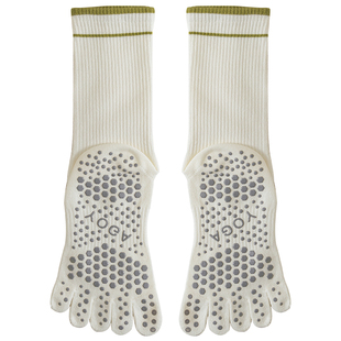 五指瑜伽袜子女专业防滑中筒袜室内健身普拉提舞蹈压力运动分趾袜