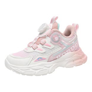 巴布豆女童运动鞋夏季新款网面透气休闲鞋轻便防滑软底儿童跑步鞋
