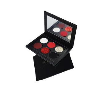 SUETNEI桑月 6色眼影盘红黑主义哥特妆欧美 亮片白灰闪钻银万圣节