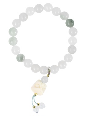 敦煌研究院天然天山翠醒狮手串