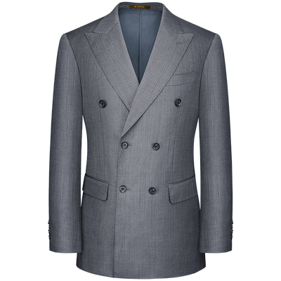 吉约蒙双排扣西装套装男羊毛西服
