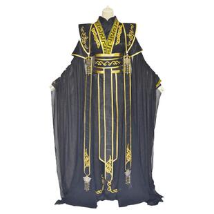 黑色古装男套装踏仙君墨燃cos服二哈夜华苏珩方君乾墨渊空华帝王