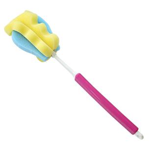 海绵长柄杯刷清洗奶瓶子刷360度旋转茶壶刷杯子去污神器清洁套装