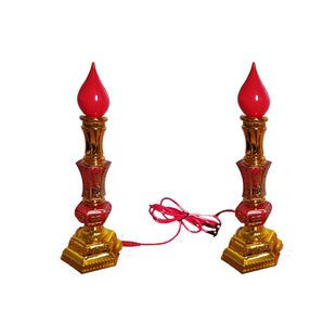 太阳能仿真蜡烛灯香炉寺庙供奉神明日夜闪烁祭拜供佛电子无烟LED