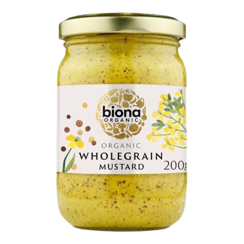 Biona 有机原粒芥末籽酱200g酱类调料瓶装调味料蘸酱料下饭酱料版