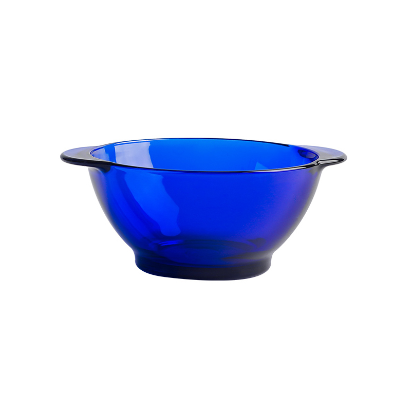 法国进口钢化玻璃杯碗盘duralex多莱斯宝蓝色系列水杯汤碗菜盘