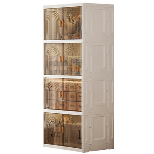 也雅免安装收纳柜多层置物柜家用宝宝衣服折叠衣柜塑料柜子储物柜