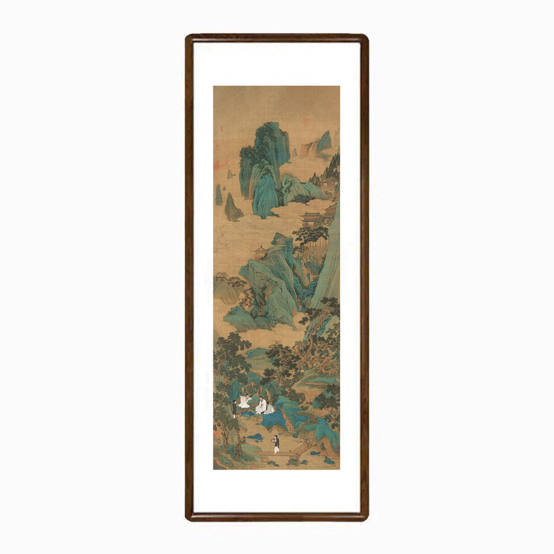 仇英桃源仙境图新中式山水挂画