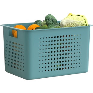 居家家桌面收纳盒多功能橱柜抽屉置物塑料家用厨房台面零食收纳筐