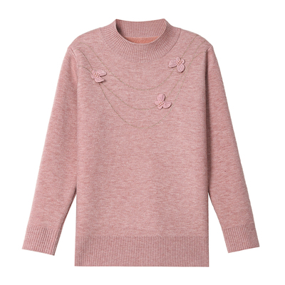 赋妤中年妈妈冬装加绒加厚羊毛衣