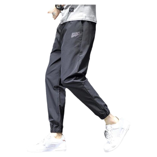 乔丹运动裤男长裤春季新款官方正品透气薄款男裤收口束脚休闲裤子