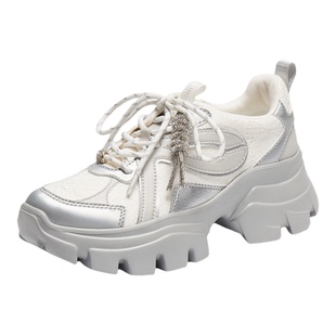 思加图2026春季新款百搭老爹鞋小白鞋厚底运动休闲鞋女鞋ECE14AM6