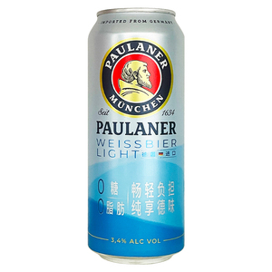 德国进口保拉纳柏龙小麦白啤酒500ml*24瓶0糖0脂肪无糖干啤