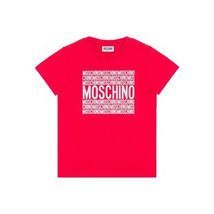 现货moschino童装26春夏儿童短袖T恤圆领卡通小熊圆领套头衫