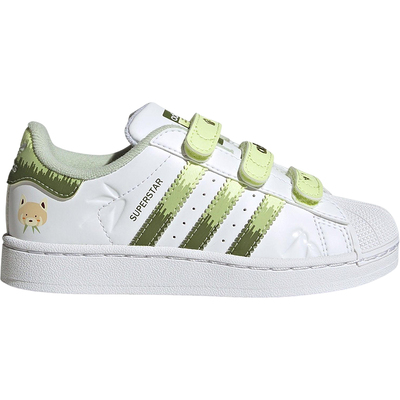Adidas/阿迪达斯正品三叶草小童魔术贴贝壳头休闲板鞋JS2474