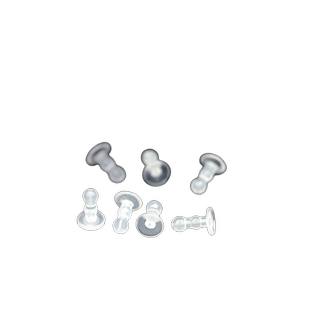 耳堵防掉防扎双圆头支撑新版加长防掉落透明耳塞耳环耳钉配件耳帽