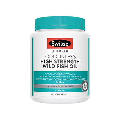 Swisse深海去腥味无腥味鱼油1500mg400粒omega3中老年鱼油软胶囊