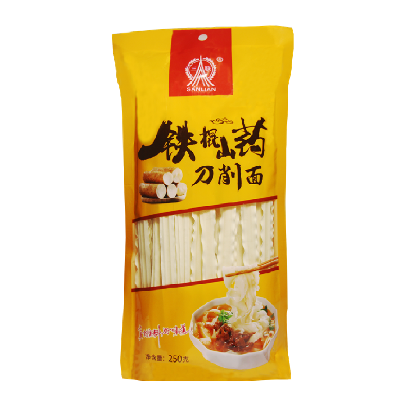 包邮3包铁棍山药刀削面挂条宽面拌面油泼面