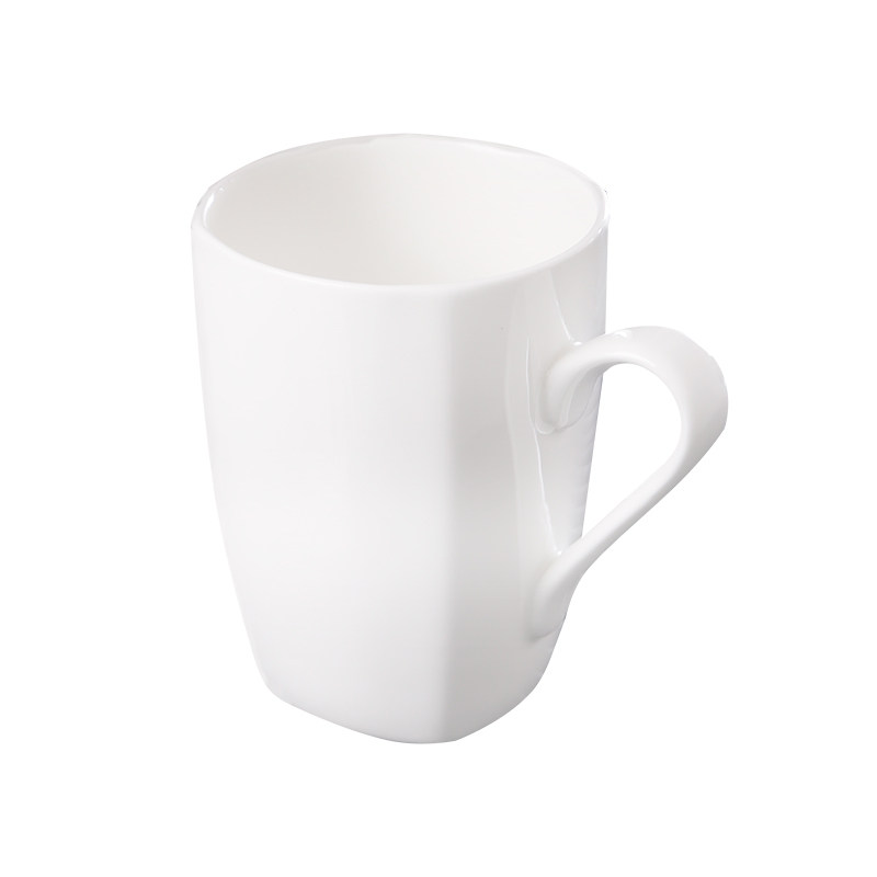骨瓷纯白色马克杯陶瓷杯定制LOGO酒店杯子印字宾馆白瓷杯茶杯水杯