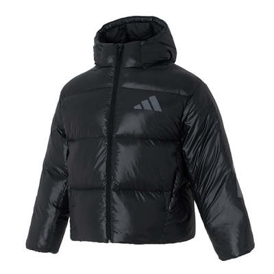 阿迪达斯男装宽松保暖连帽羽绒服