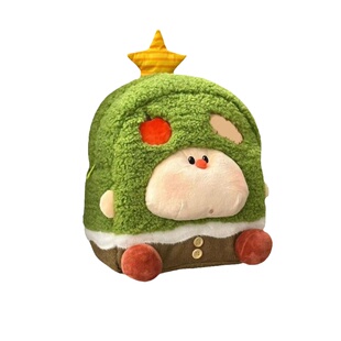 2024新款苹果许愿树毛绒双肩包女背包可爱卡通高颜值学生创意书包