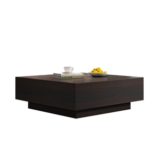 实木茶几意式极简轻奢现代烟熏色方形创意橡木新款客厅小户型茶几