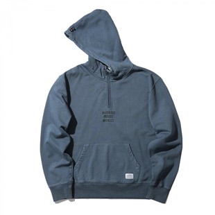 折扣 MADNESS WASHED HOODIE 水洗刺绣半拉链帽衫加绒卫衣 余文乐