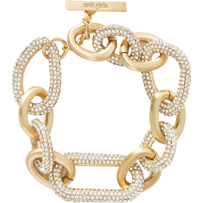 【礼物】Cult Gaia Reyes 女精美设计感粗链金色脚链