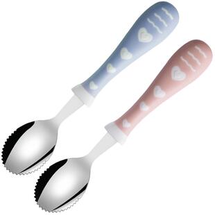 小袋鼠巴布婴儿刮苹果泥勺子宝宝辅食工具神器水果勺餐具碗勺套装