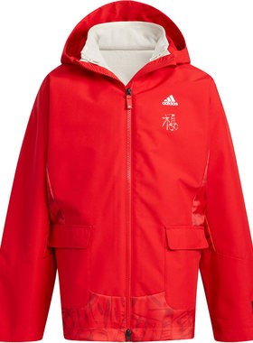 Adidas/阿迪达斯正品冬季新款儿童二合一可拆连帽外套HZ0226