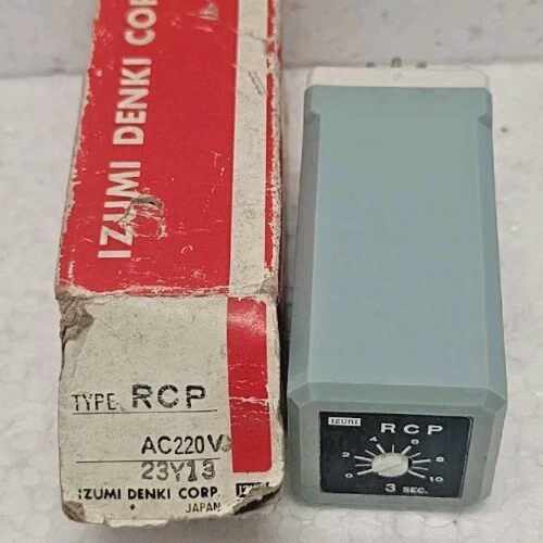 A LOT OF 9 PCS IZUMI DENKI CORP RCP AC220 V 23Y13 3 SECOND T