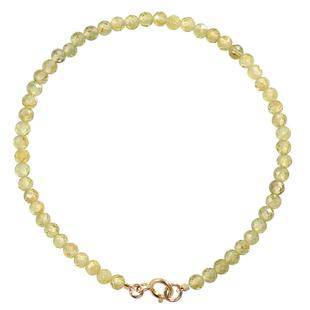 原创天然橄榄石手链女ins小众设计闺蜜水晶手串简约