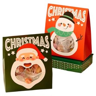 展艺新年糖果礼盒零食雪花酥包装袋礼物袋圣诞创意手提纸烘焙