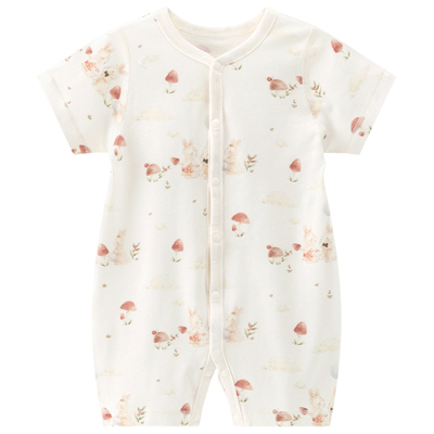 女宝宝夏季薄款连体衣短袖