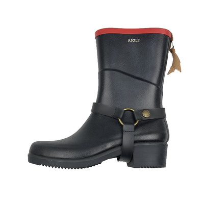 艾高中帮四季时尚雨靴手工胶靴女