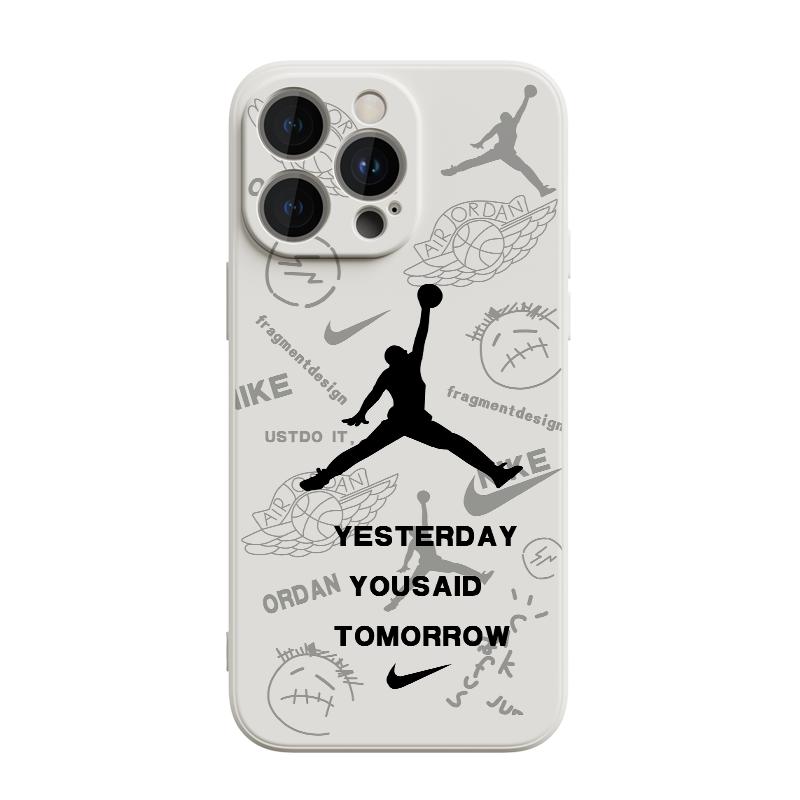 乔丹苹果14pro手机壳iphone13promax适用12mini新款xsmax男11女xr情侣8plus液态硅胶7p