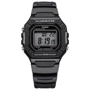 卡西欧(CASIO) 手表小方块数显运动时尚男女学生手表W-218H-1A