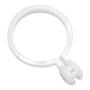 窗帘挂环抗老化开口环白色活扣树脂窗帘圈圈环罗马杆吊环窗帘配件