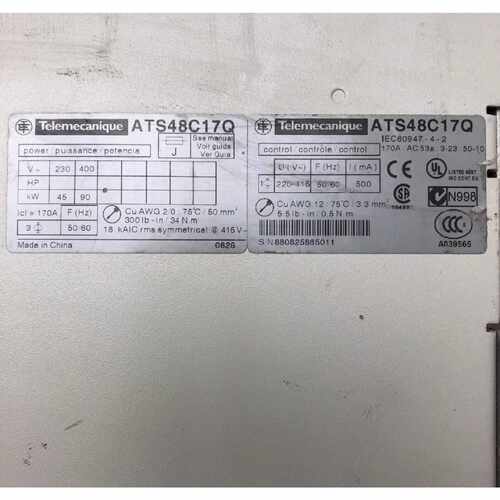 议价施耐德ATS48系列软启动器90kw 三相380V ATS48C17Q  全新现货